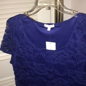 COPY - Isaac Mizrahi lace tee  XL